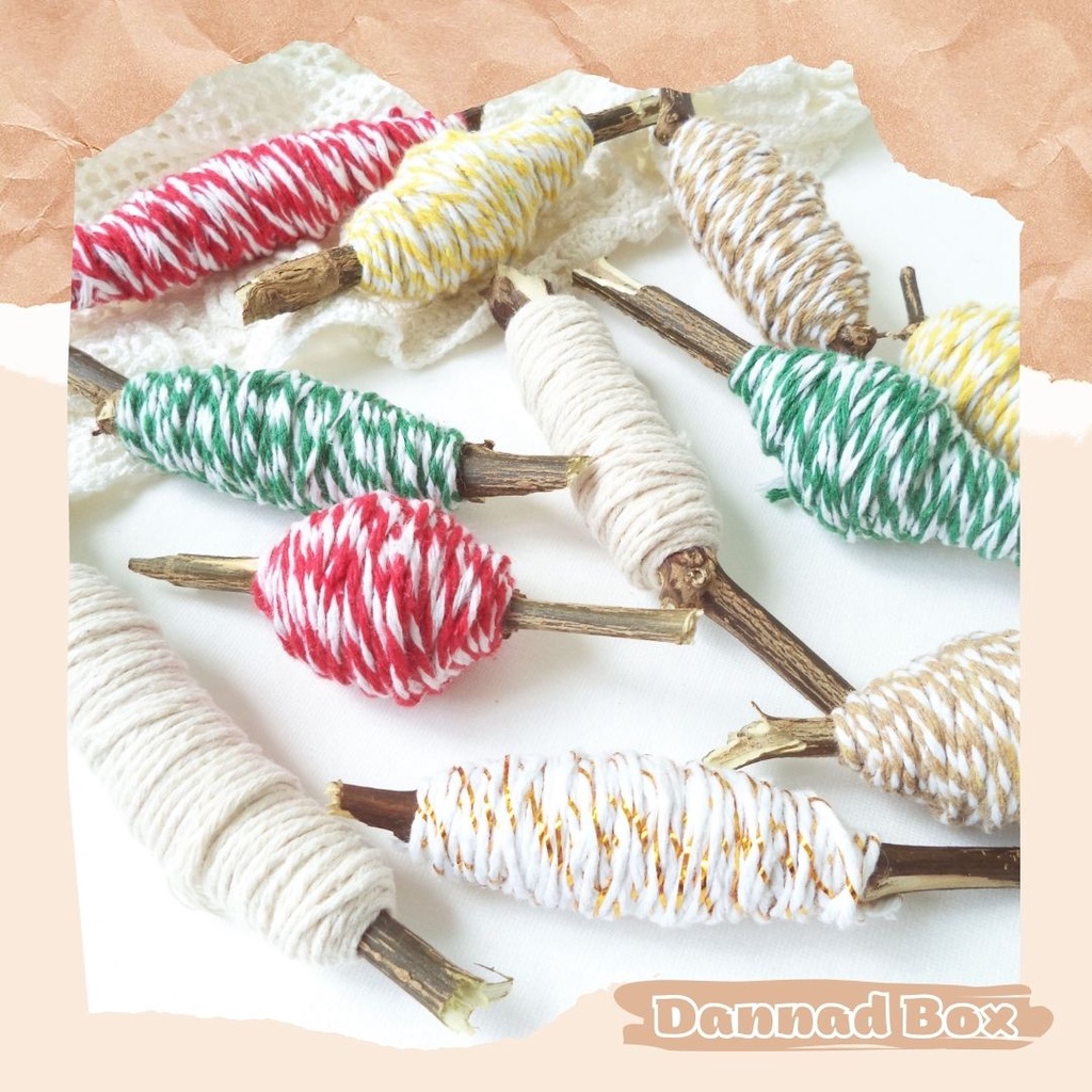 Cuộn Dây Cotton Dài 10m Dùng Trang Trí Thiệp Gói Quà DIY