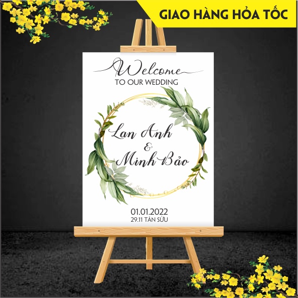 Bảng Cưới Để Cổng Trang Trí Tiệc Cưới Hỏi_Liên Hoan_Sinh Nhật