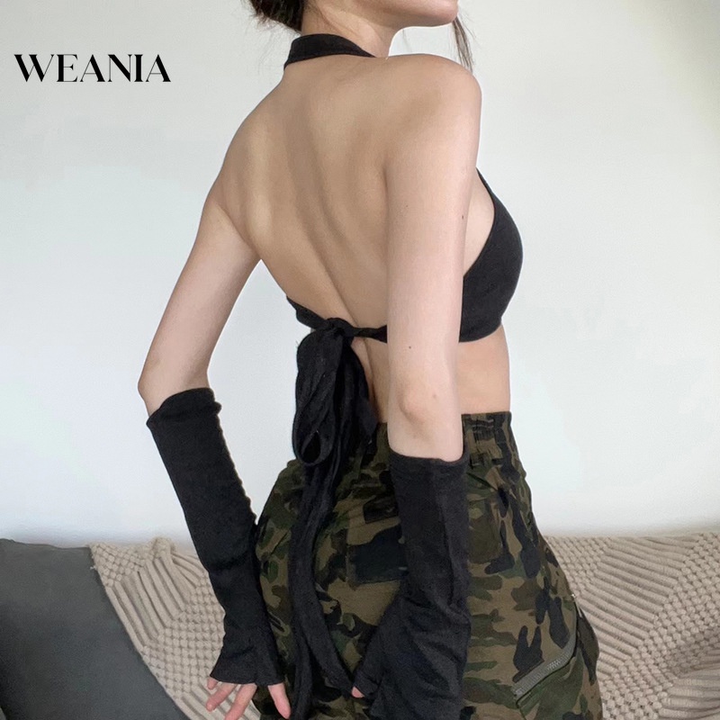 Áo Tank Top Màu Trơn Thiết Kế Hở Lưng Quyến Rũ