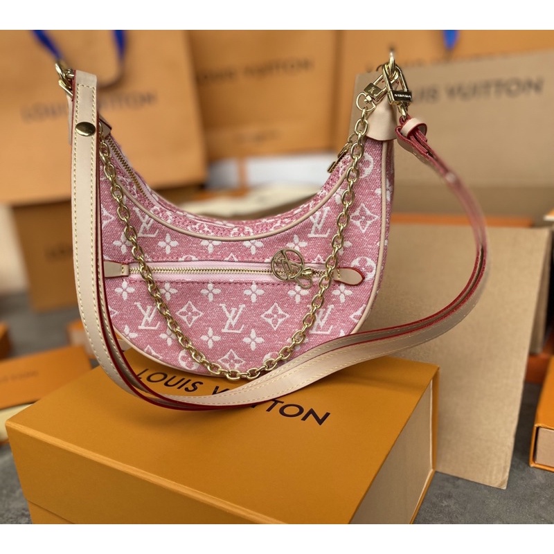 Túi xách nữ Lv Moon màu new 2022, size 24, fullbox túi vải hãng, siêu sang chảnh