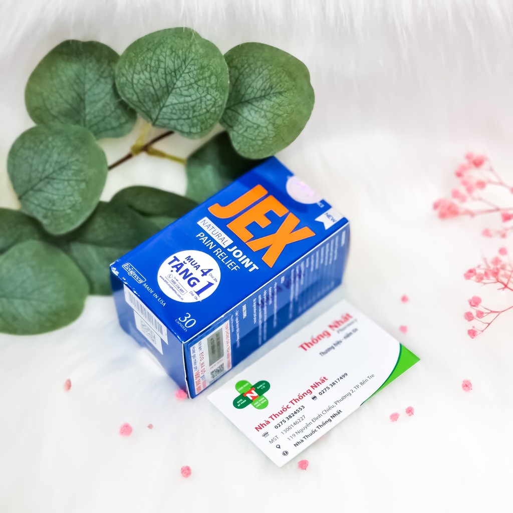 Viên uống bổ khớp, giảm đau tái tạo sụn Jex Max Natural Joint Pain Relief hộp 30/60 viên Eco