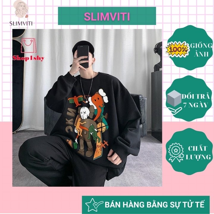 Áo Sweater nữ hàn quốc 2 hand cổ lọ form rộng SLIMVITI V80 | BigBuy360 - bigbuy360.vn