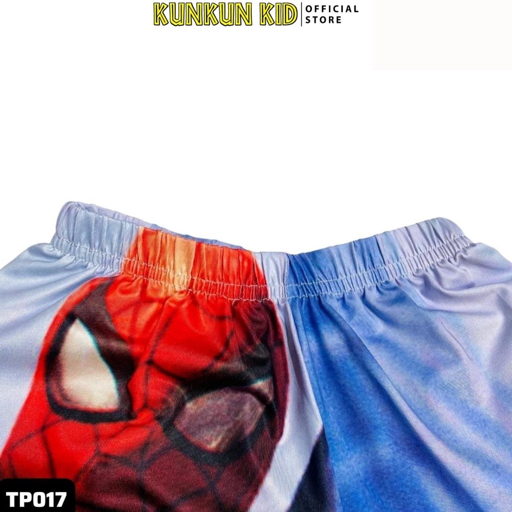 Đồ Bộ bé trai Thun Lạnh hình Nhện Spiderman size đại từ 10-40kg Kunkun Kid TP017