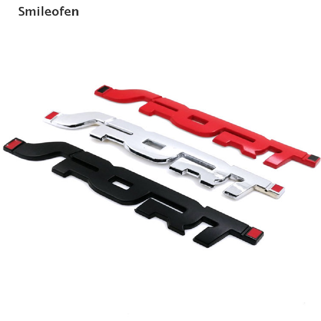 Decal 3D Bằng Kim Loại In Logo Chữ Sport Trang Trí Thân Xe Hơi