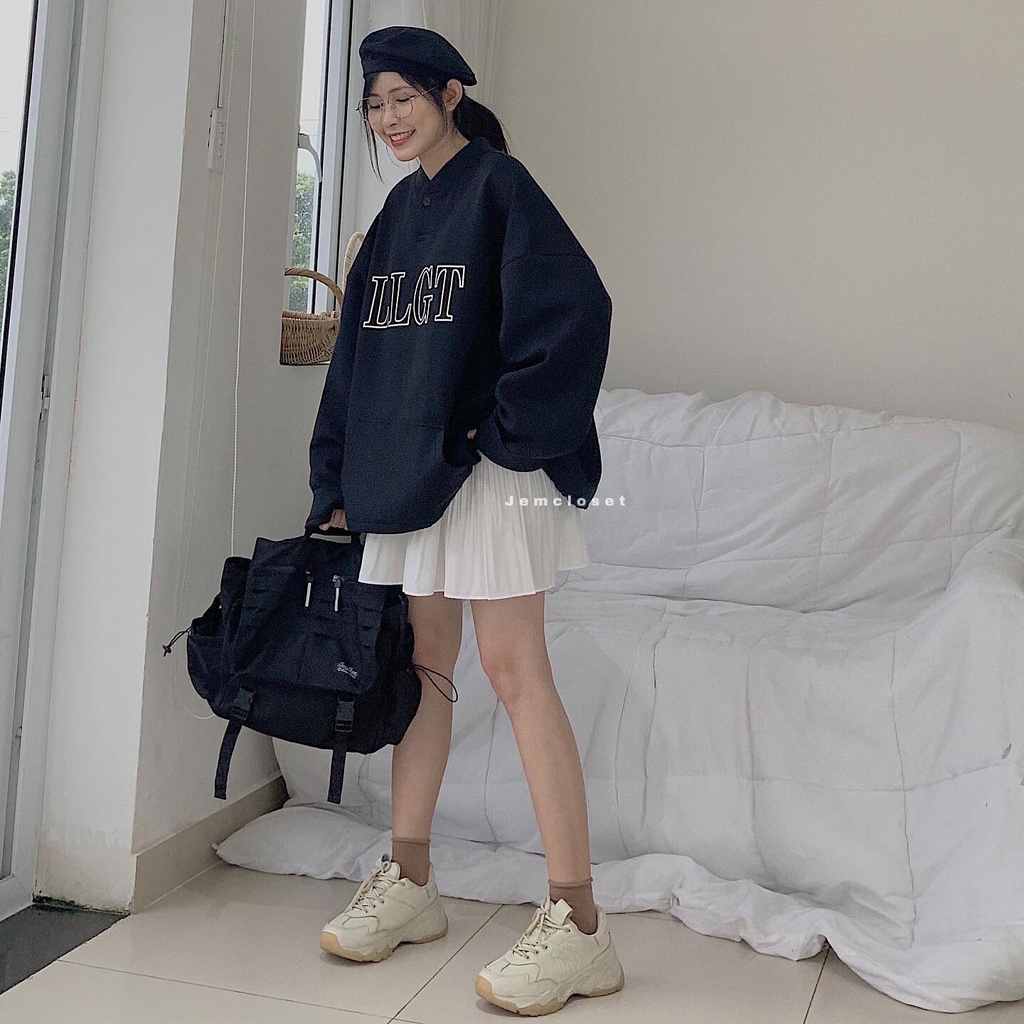 Áo Nỉ Sweater JEMCLOSET Form Rộng Chất Vải Dày Dặn Llgt Phong Cách Unisex Hàn Quốc - 1817 | BigBuy360 - bigbuy360.vn