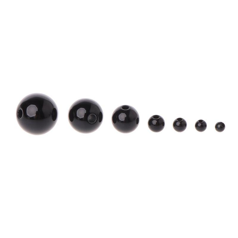 Set 100 Mắt Nhựa Đính Hạt 3-12mm Màu Đen Chuyên Dụng Làm Thú Nhồi Bông/ Gấu Bông DIY