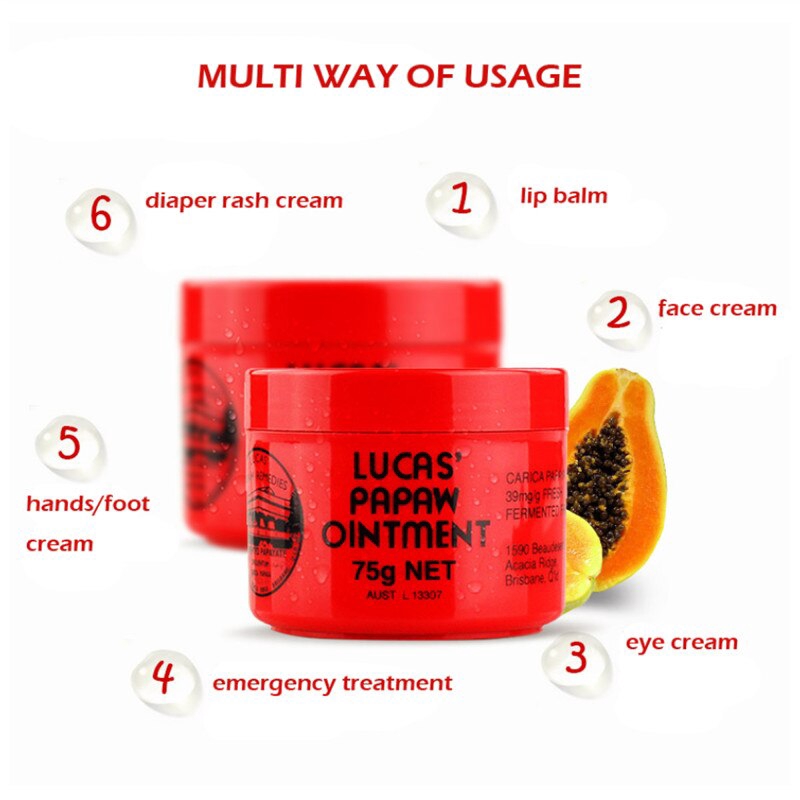 LUCAS PAPAW (Hàng Mới Về) Thuốc Mỡ 75g + 25g Chiết Xuất Đu Đủ Chăm Sóc Da