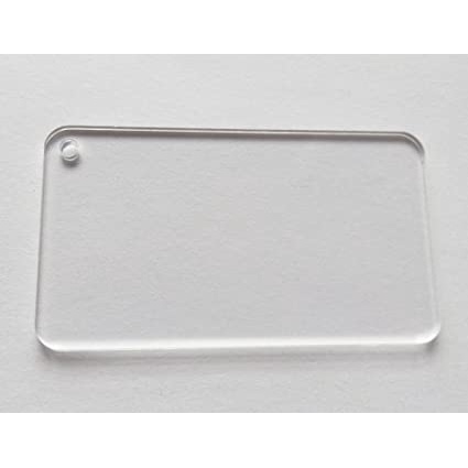 Combo phôi móc khóa mica hình chữ nhật 4x6cm