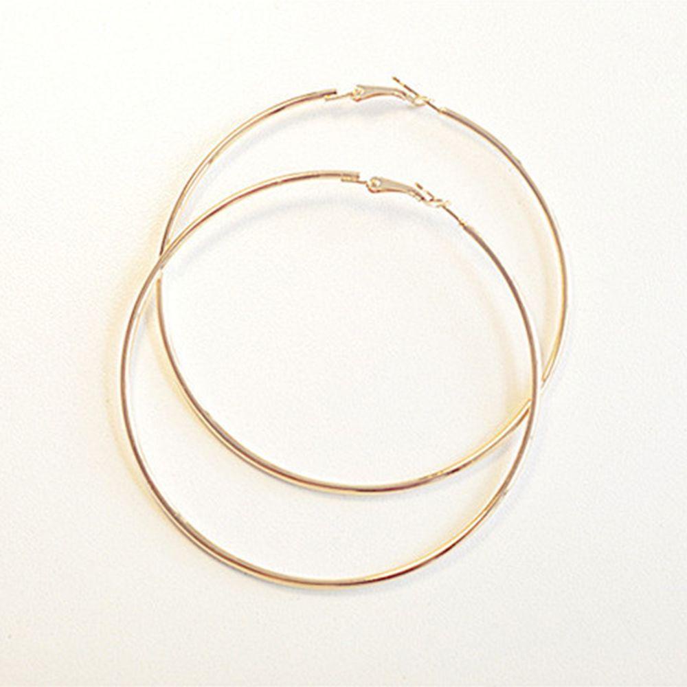 Khuyên Tai Kim Loại Mỏng 8 / 10CM Thời Trang Cho Nữ