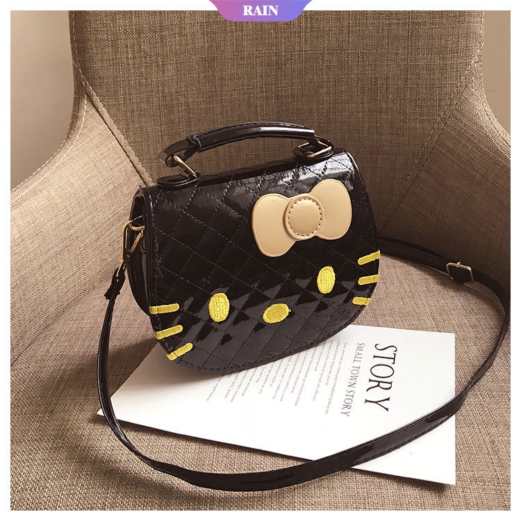 SANRIO Túi Đeo Vai/ Xách Tay Bằng Da PU In Họa Tiết Hoạt Hình Hello Kitty Dễ Thương Chống Nước Cho Nữ