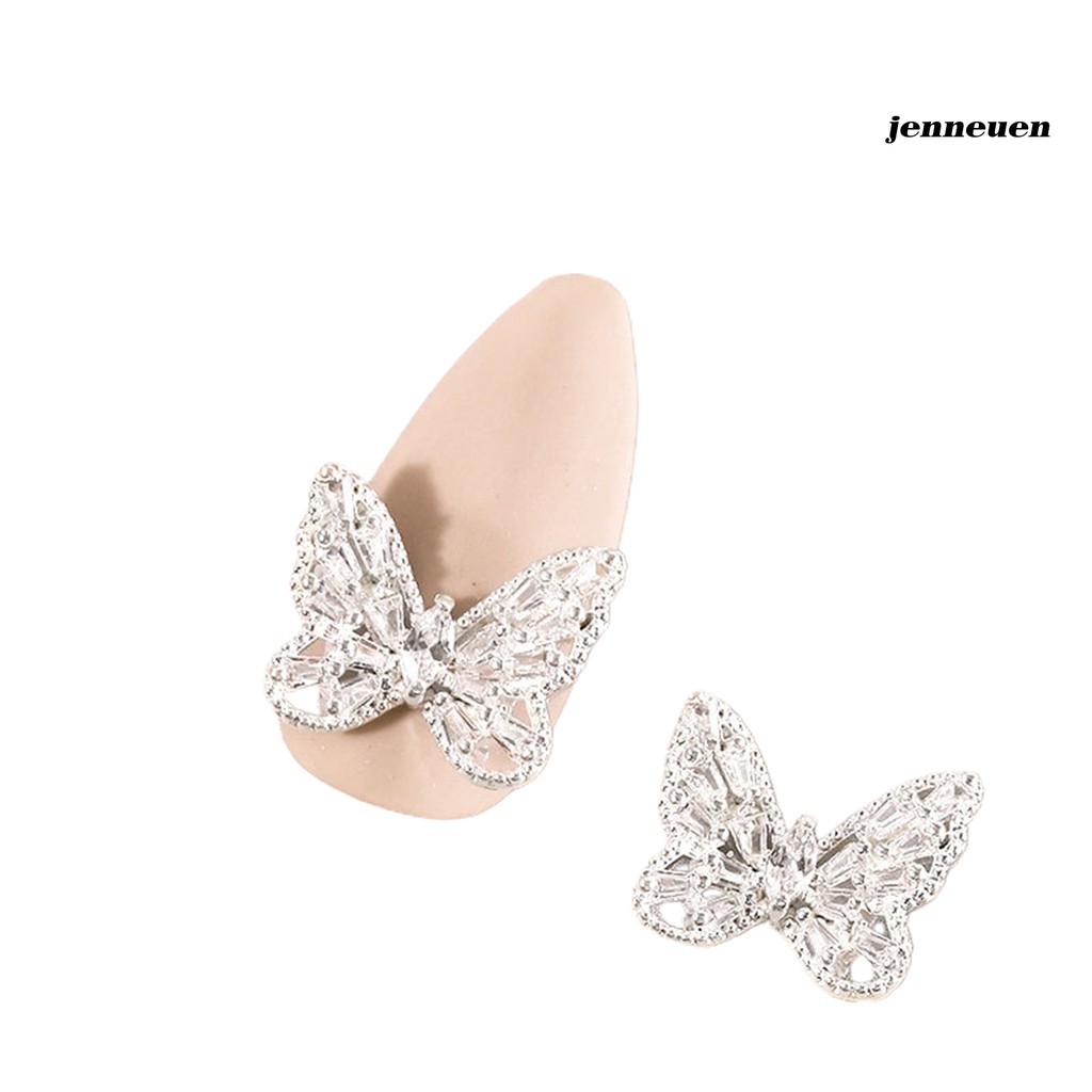 [Hàng mới về] Bộ 2 hạt cườm bươm bướm đính đá lấp lánh trang trí móng tay nghệ thuật