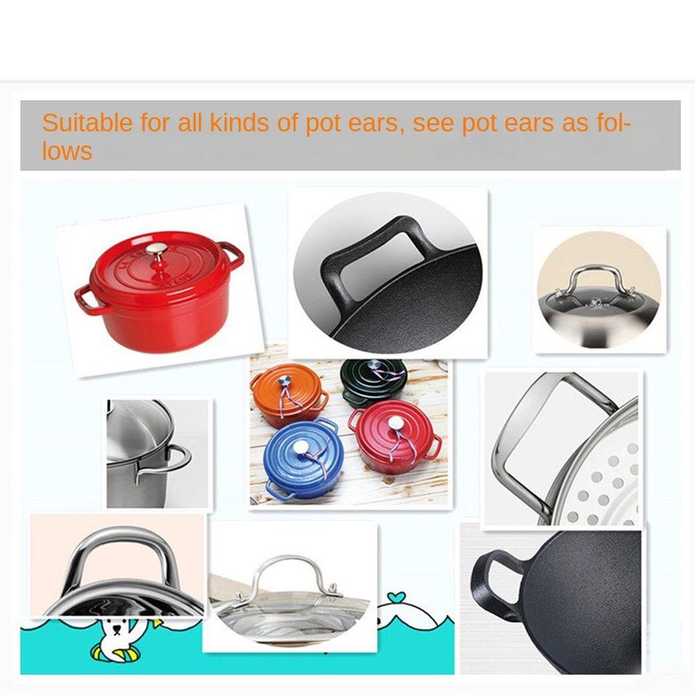 KRNY Set 3 Kẹp Nhấc Nồi Bằng Silicon Tiện Dụng Giá Đỡ