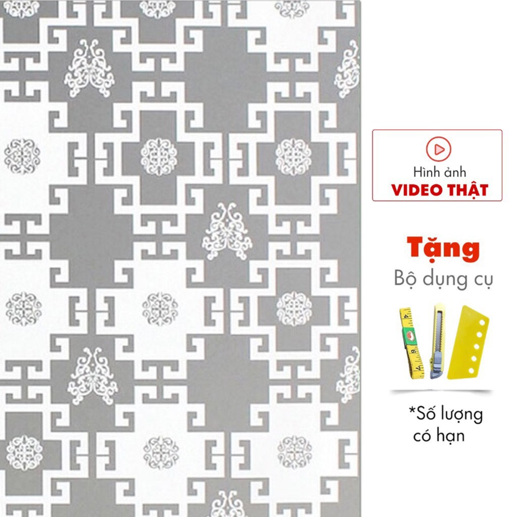 Decal dán kính hoa văn mờ cửa sổ nhiều mẫu cho phòng ngủ phòng khách