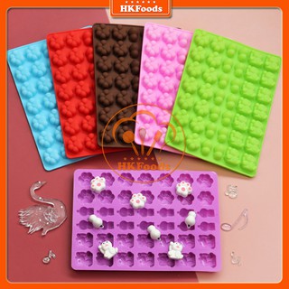 KHUÔN SILICON LÀM THẠCH RAU CÂU SOCOLA BÀN CHÂN CHÚ GẤU