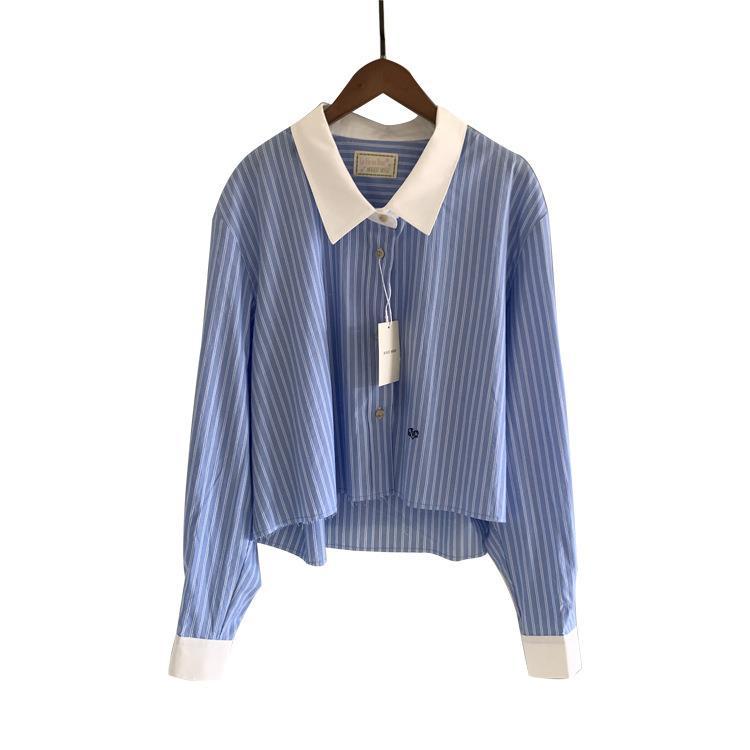 Áo Sơ Mi Dài Tay Dáng Rộng Hoa Văn Kẻ Sọc Thời Trang Mùa Hè 2022