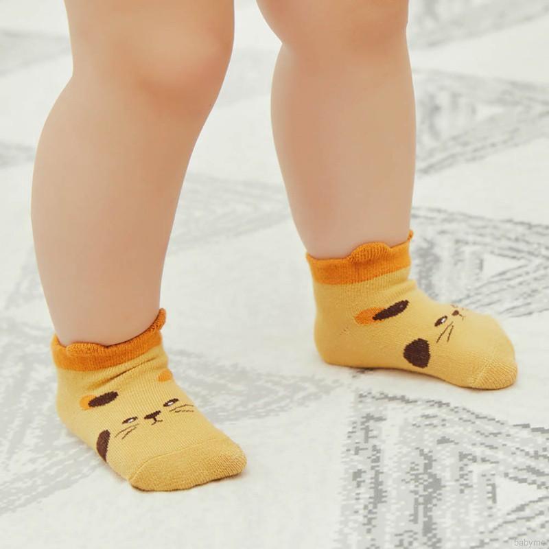 ♕ babyme ღ Baby Boys Girls Infant Cotton Cartoon Socks Anti Slip Floor Socks