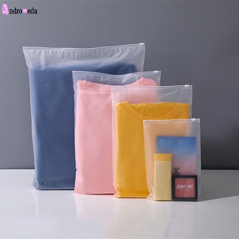 1 Túi Khóa Kéo Nhựa Trong Suốt Đựng Quần Áo Chống Nước 9 Kích Cỡ