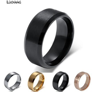 Nhẫn titan kiểu dáng đơn giản cá tính 8mm