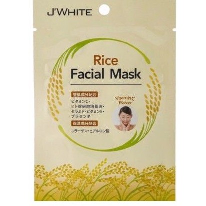Miếng đắp mặt nạ dưỡng da J'White nội địa Nhật Bản_Chiết xuất mầm gạo, lô hội và thảo mộc