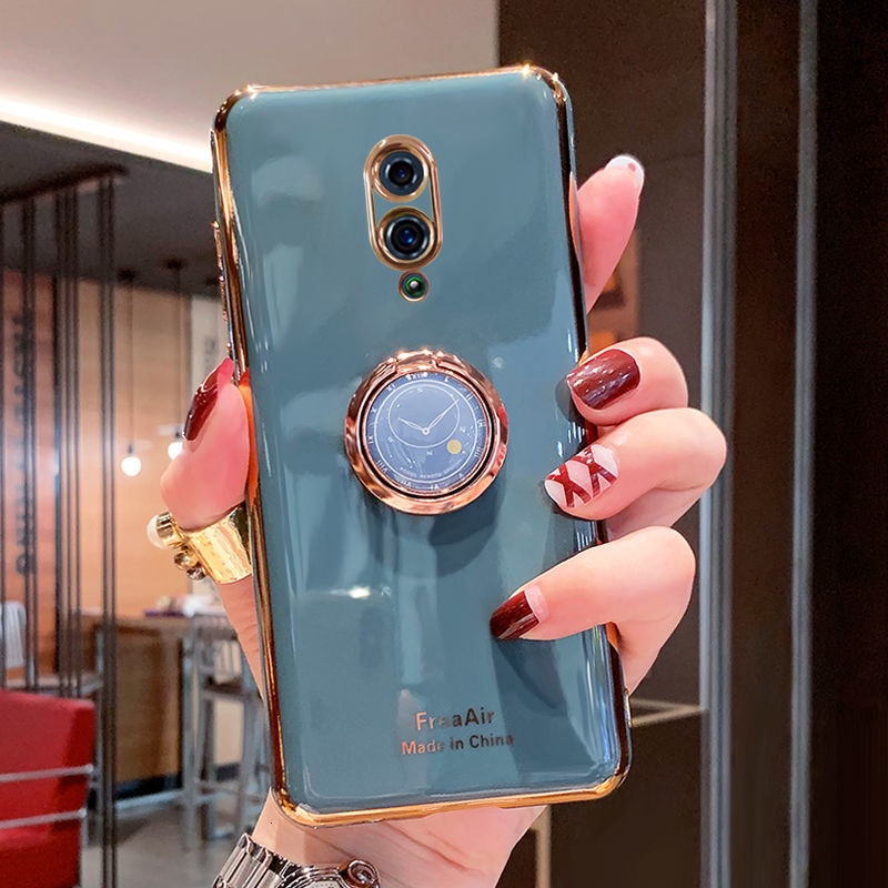 Ốp Điện Thoại Silicon Mạ Điện Chống Rơi Có Giá Đỡ Cho Oppo A92020 A52020 Reno2 Reno2F A9 A5 A11 Re55