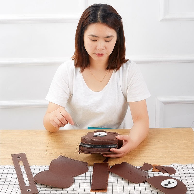 [Có video hướng dẫn] SET NGUYÊN LIỆU - Túi tự đan hình gấu thời Trang Mẫu 2020