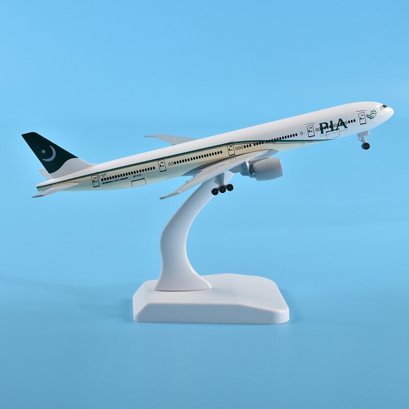 Mô hình máy bay Pia 20cm có bánh xe(mô hình máy bay+đế trưng bày)