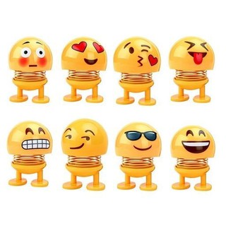 Thú nhún Emoji lò xo lắc đầu mặt cười siêu dễ thương,Trang trí ô tô, để bàn làm việc- giao mẫu ngẫu nhiên
