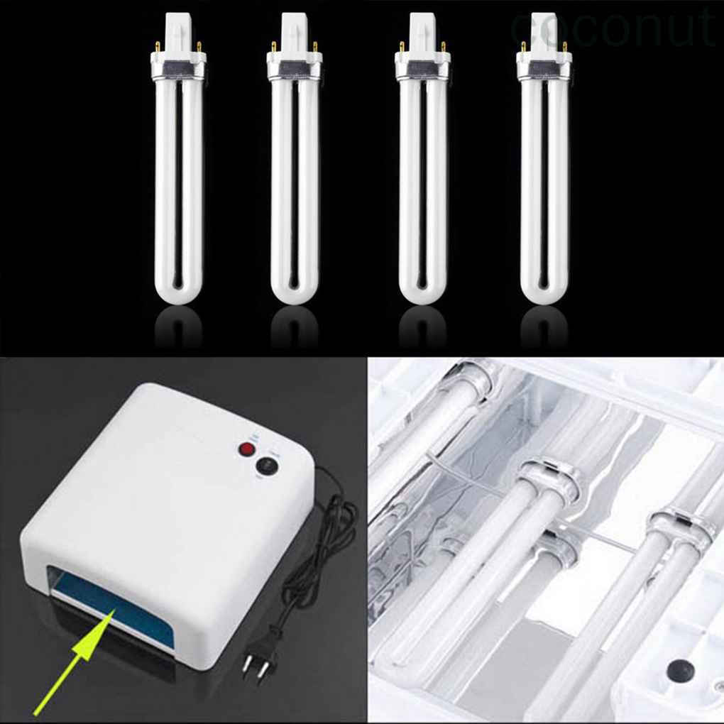 [Hàng mới về] Set 4 bóng đèn ống LED UV 9W thay thế dành cho đèn sấy khô sơn móng tay