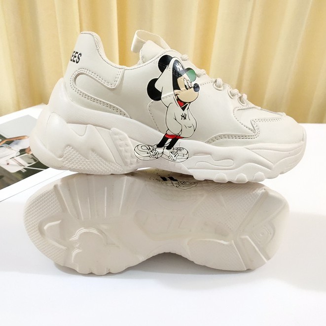 Giày Sneaker M.L.B boston Mickey trắng, hồng [hỗ trợ đổi trả]