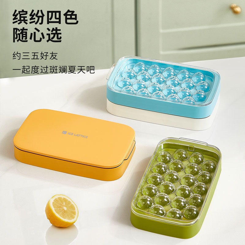 Khuôn Làm Đá Viên Hình Tròn 22 Ngăn 3D Bằng Nhựa Tiện Dụng Cho Nhà Bếp/Quán Bar DIY