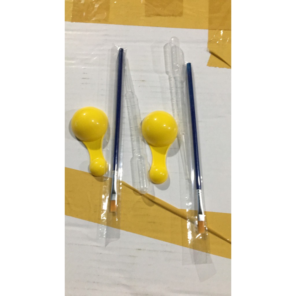 Combo 02 muỗng đo 02 ống đong 02 cây cọ dùng chăm sóc hoa lan