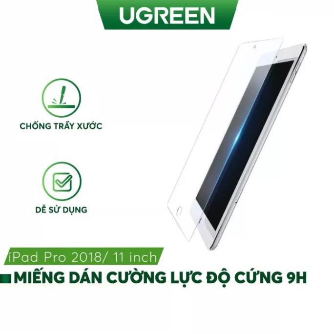 Mua ngay Kính cường lực trong suốt HD UGREEN 60535, độ cứng 9H, tràn viền sử dụng cho iPad Pro 2018 [Giảm giá 5%]