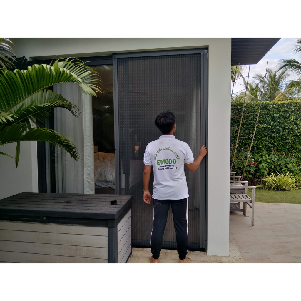 Cửa lưới chống muỗi, cửa đi lưới xếp hiệu quả