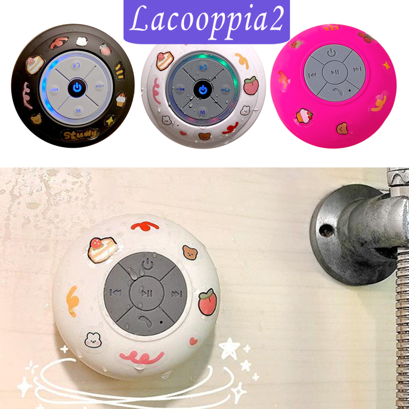 [LACOOPPIA2]Waterproof Bluetooth Wireless Shower Portable Speaker with Built-in Mini Mic