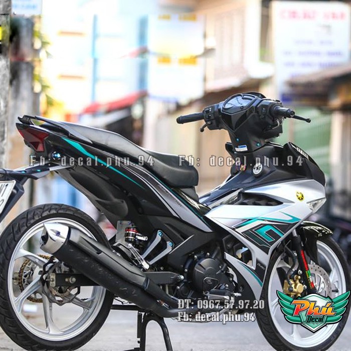 Tem rời Exciter 150 LC đen bạc (V)