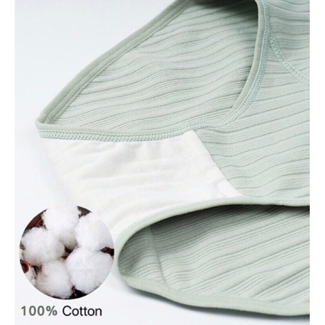 Quần lót bầu cạp chéo MS Mombaby chất cotton mềm kháng khuẩn viền ren tăm 20023