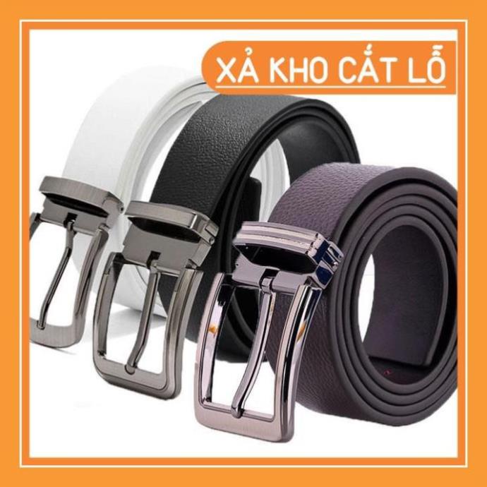 Thắt lưng nam da bò đầu kim màu trắng PH4107, đen PH4108, nâu PH4109