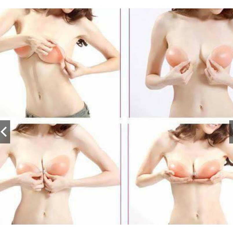 Áo Bra dán ngực silicon Thái Lan loại 1 màu hồng siêu dính, siêu đẩy