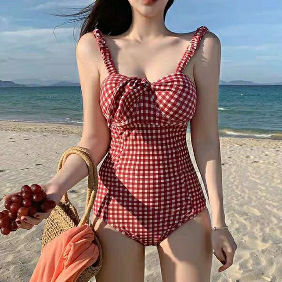 Bộ Đồ Bơi Bikini Hai Mảnh Họa Tiết Sọc Ca Rô Đỏ Có Gọng Nâng Ngực 2021 Cho Nữ | BigBuy360 - bigbuy360.vn