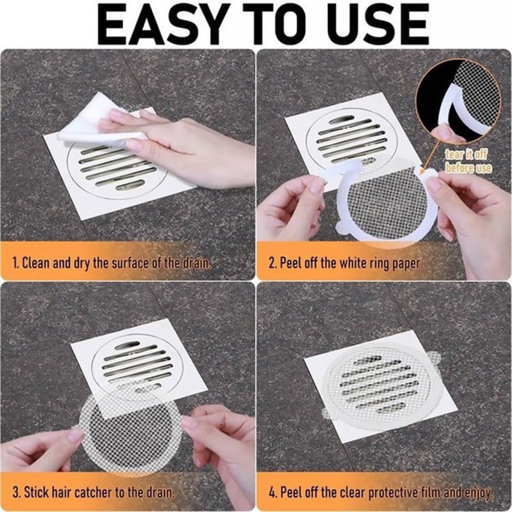 Bộ 10 Túi Lọc Rác Dùng Một Lần Đường Kính 11cm Cho Bồn Tắm
