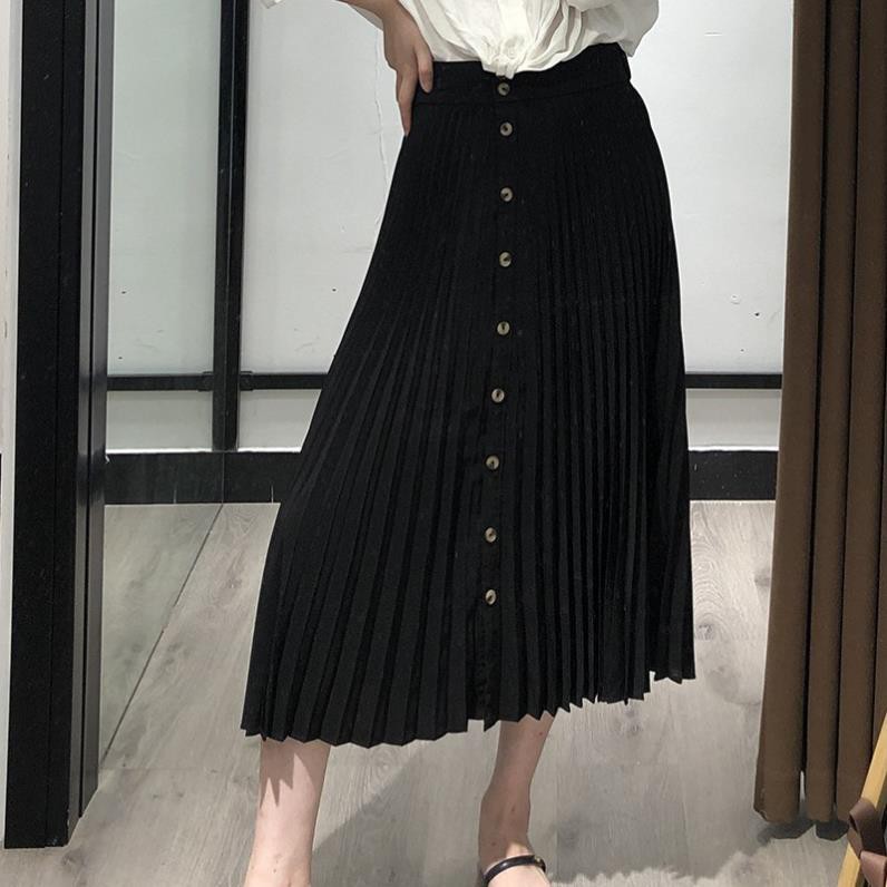 😍 🌸 🍀 9.9 Chân váy stradivarius cạp chun mẫu hot 2019(Pleated Skirt) .. Đẹp .