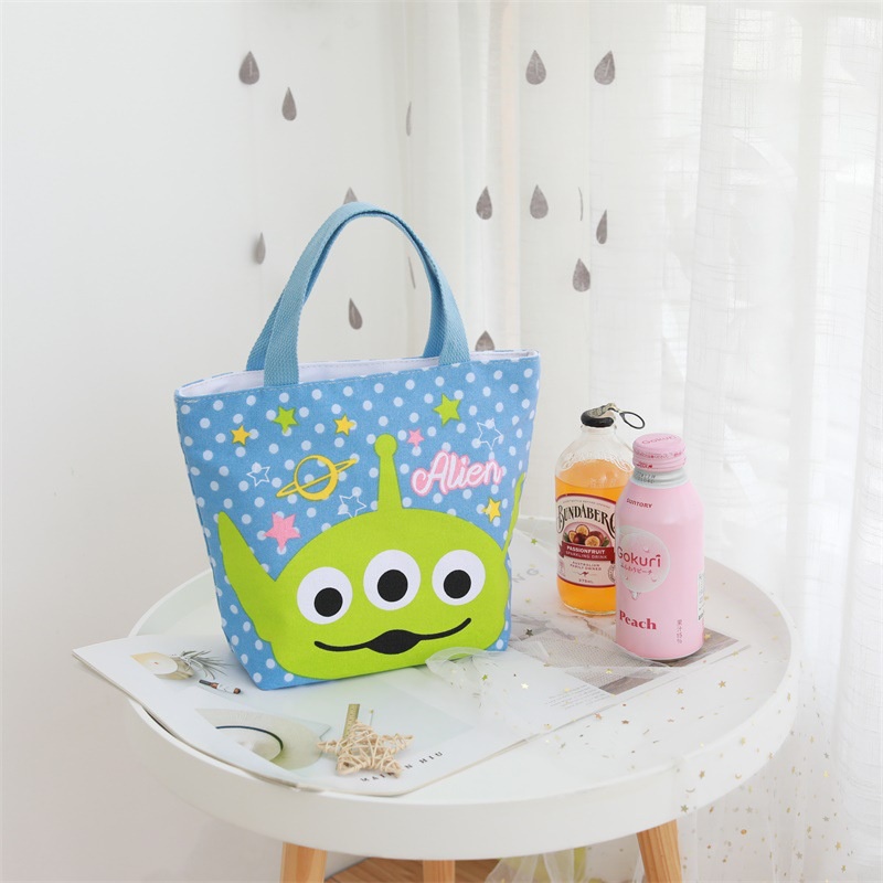 Gấu dâu Lotso Túi Vải Canvas Đựng Cơm Trưa In Hình Nhân Vật Hoạt Hình Disney