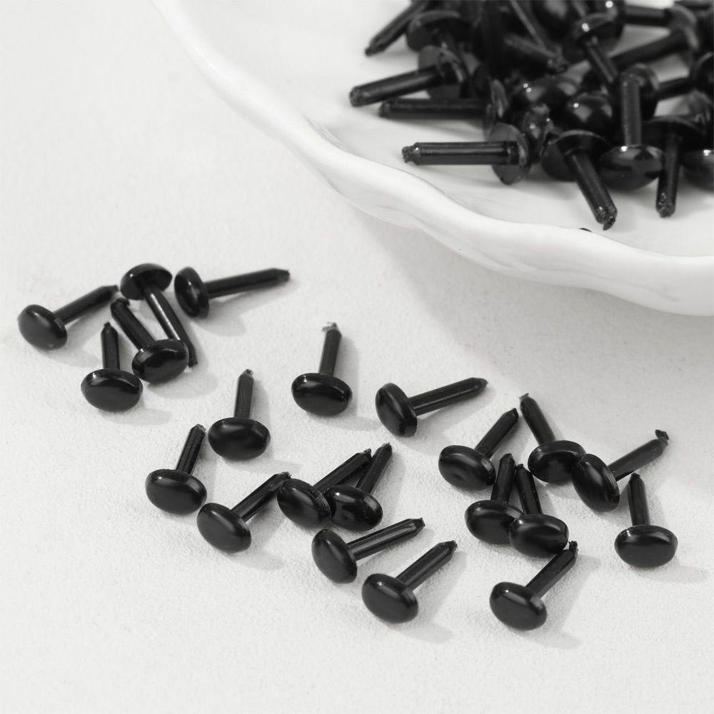 Bộ 100 Mũi Bầu Dục Bằng Nhựa Màu Đen Mini DIY