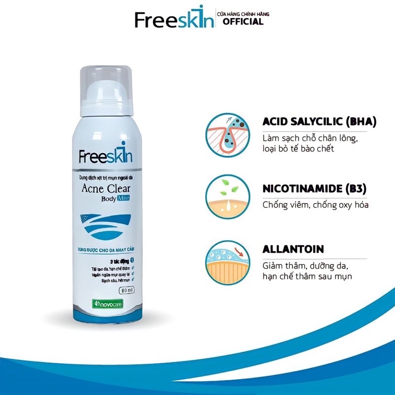 Xịt Freeskin Novolindaa (có giao hàng ngay   )