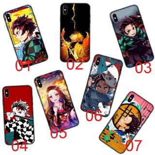 Ốp điện thoại dẻo họa tiết anime Demon Slayer thích hợp cho iPhone 5 5S 6 6S Plus 7 8 SE
