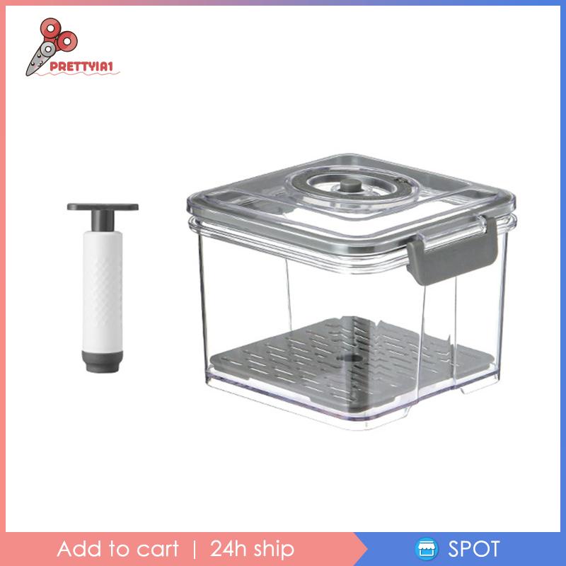 1 [Prettyia1] Hộp Nhựa Hút Chân Không Đựng Thực Phẩm Hình Chữ Nhật