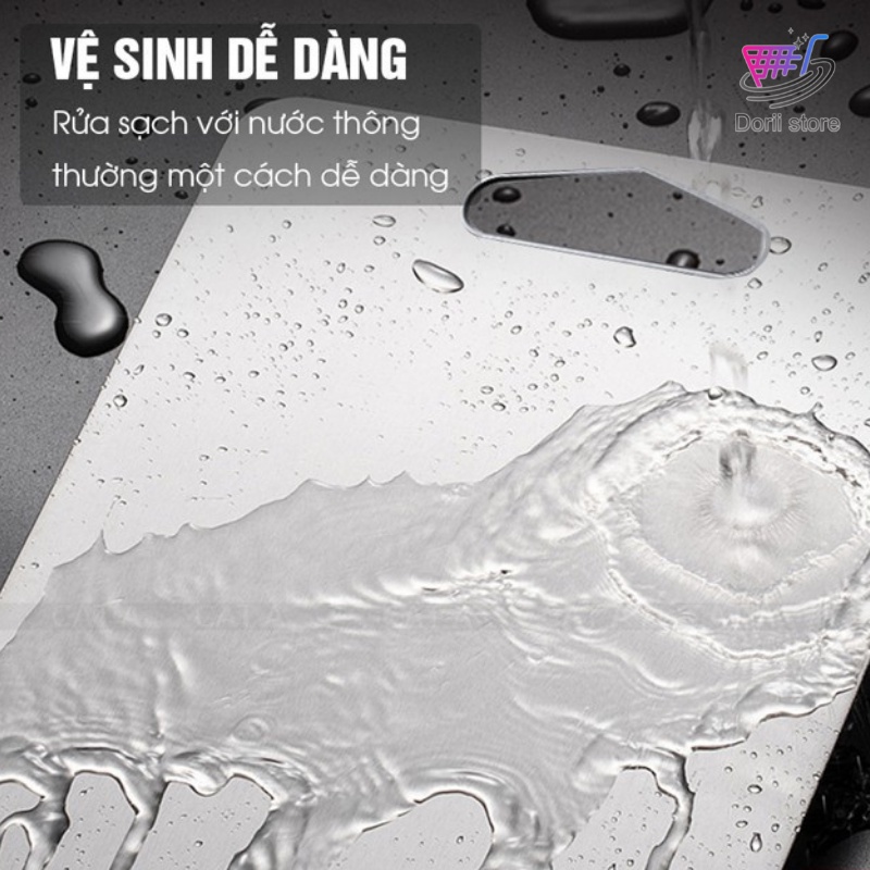 Thớt Inox 304 Kháng Khuẩn Cao Cấp, Chống Ẩm Mốc Độc Hại, Không Rỉ Dễ Dàng Vệ Sinh- An Toàn Cho Sức Khỏe