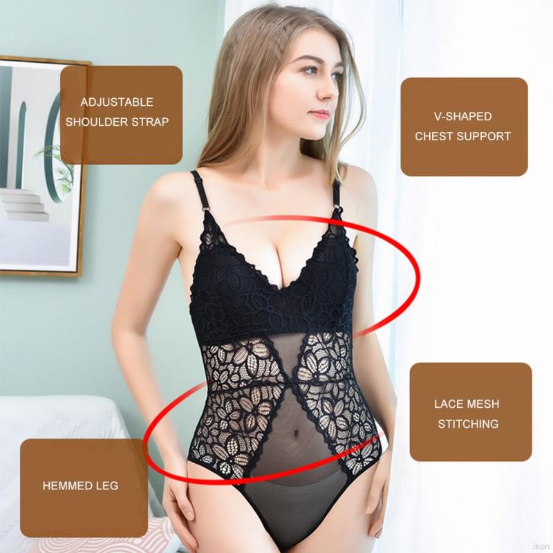 Bộ Đồ Lót Liền Thân Phối Ren Lưới Thoáng Khí Phong Cách Quyến Rũ Dành Cho Nữ | BigBuy360 - bigbuy360.vn