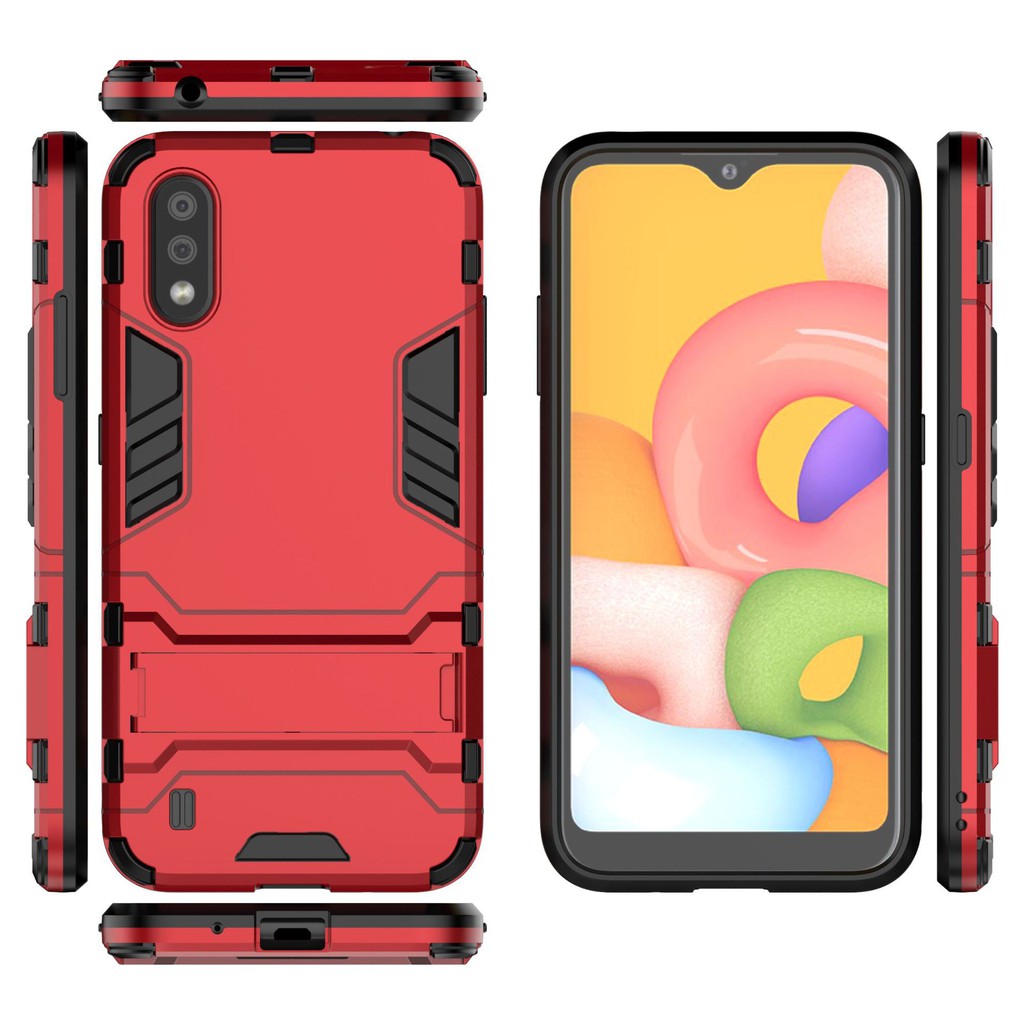 Ốp lưng Samsung Galaxy A01- Ốp lưng chống sốc Iron Man cao cấp, chân chống lưng máy tiện lợi