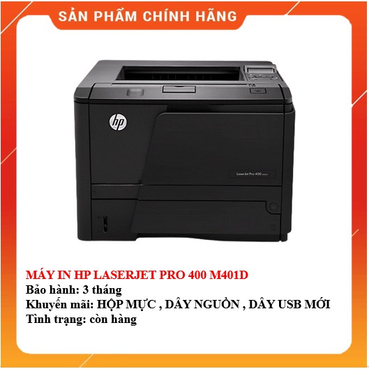 MÁY IN HP LASERJET PRO 400 M401D - KÈM HỘP MỰC , DÂY NGUỒN , DÂY USB MỚI - AALO.VN